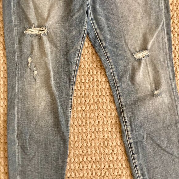 Blanknyc The Bond Womens Stretch Denim Distressed Jeans Skinny Leg Size 33 Blue - Picture 2 of 6